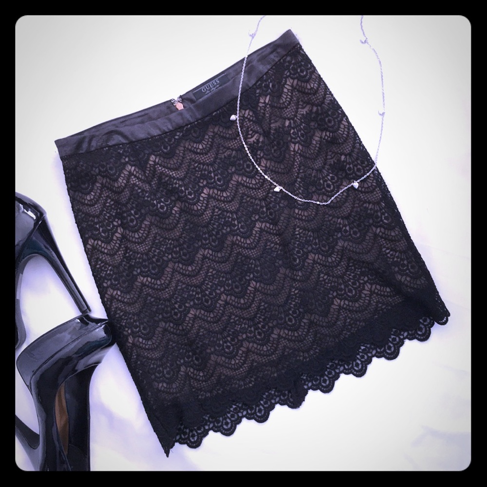 Guess Black Lace Skirt